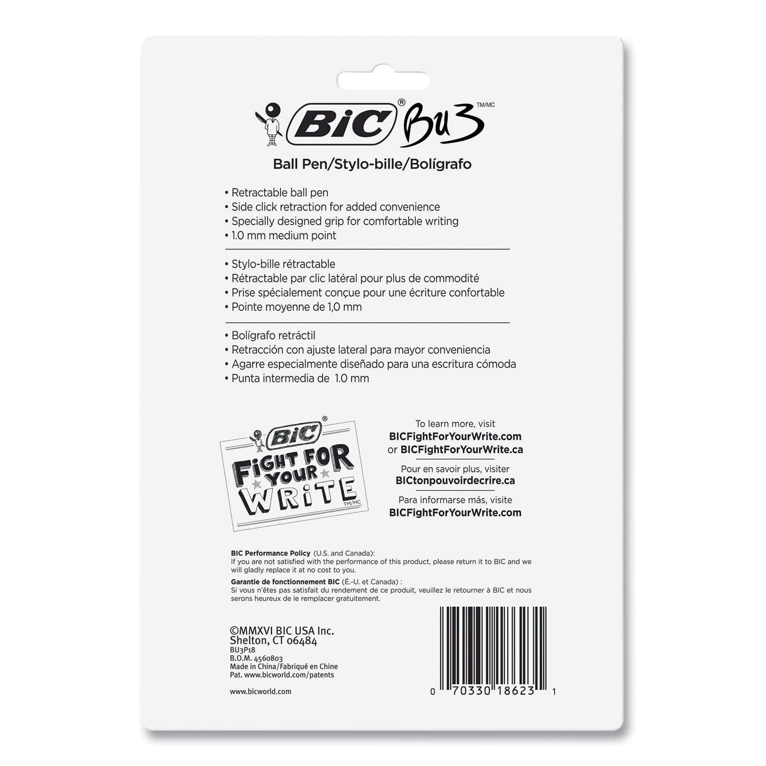 BICBU3P18-BLK